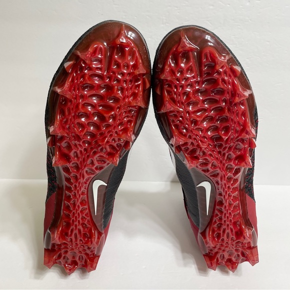 Nike Alpha Menace Elite 2 Flyknit Football Cleats Black Red BV2077-003 Size 14 - Picture 5 of 7